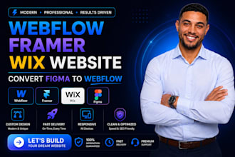 design webflow, framer, wix website and convert figma to webflow