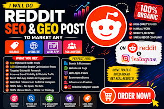 do reddit seo geo post to boost ai brand saas website app followers on community