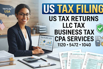 prepare and efile form 5472, 1120, 1040nr for US llc tax filing, individual tax
