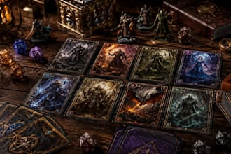 design custom trading card game tcg cards, board game cards, card templates