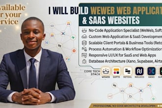 weweb client portal saas dashboard xano supabase retool custom web app