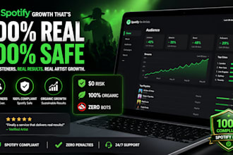 run full compliant, bot free organic spotify campaigns, music distribution chart