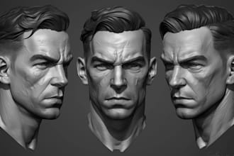 custom 3d heads sculpt,3d bust model,figurine,toys for 3d printing and painting