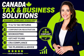 file canada corporation tax, t1, t2 tax return and company registration gst, hst