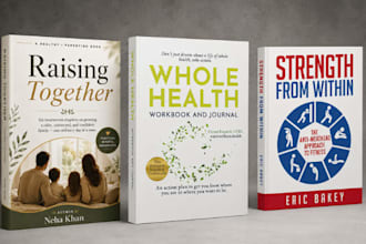 design educational, parenting, wellness and health book cover for amazon KDP