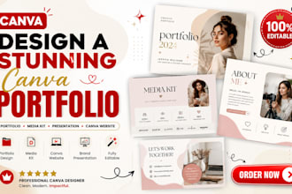 design ugc portfolio canva website, high converting  canva ugc portfolio design