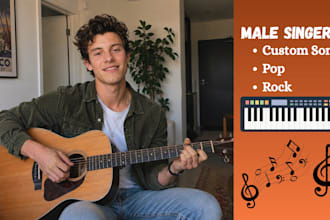 be your custom singer pop male singer and songwriter