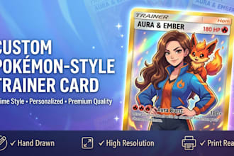 draw your custom pokemon tcg trainer card