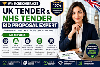 write winning UK tender, nhs tender, bid proposal and government contract