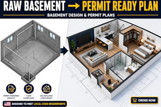draft architectural drawings for basement remodeling in denver, colorado