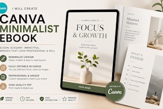 design canva minimalist ebook editable canva ebook workbook lead magnet design