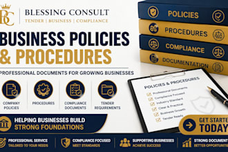 create professional business cqc policies and procedures documents