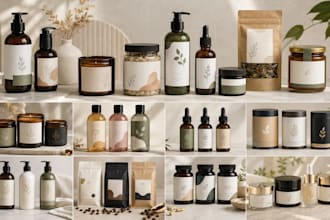 design minimalist product label, packaging label and canva label