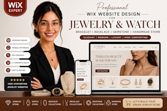 design wix jewelry, watch, bracelet, necklace, gemstone, handmade store website