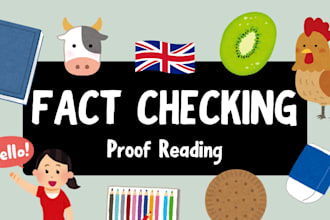 factcheck, verify, and proofread your content for accuracy