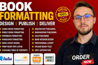 do canva ebook formatting, amazon kindle ebook, paperback hardcover book publish