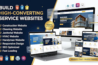 build cleaning website janitorial website hvac handyman construction website