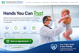 design pediatric clinic website medical website and doctor website