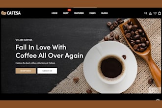 design coffee website coffee shopify store private label coffee store tea store