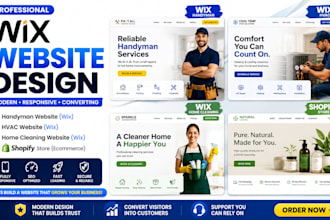 create wix handyman website wix hvac wix home cleaning website shopify handyman