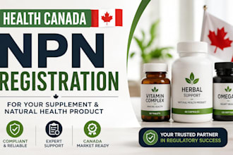 get health canada npn registration for your supplement, natural health products