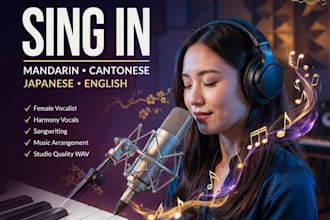 sing your song in mandarin chinese, cantonese, and japanese