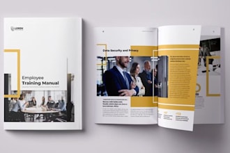 design business booklet, user guide, instructional manual and playbook