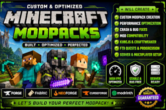 create and optimize a custom minecraft modpack server setup minecraft mods