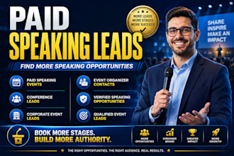 generate paid speaking leads public speaking and event booking leads