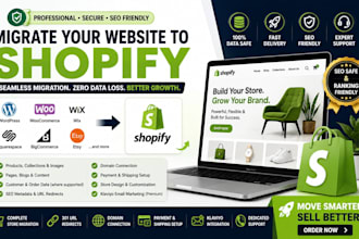 migrate wordpress to shopify, wix to shopify or woocommerce website migration