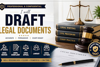 draft legal motion legal complaint legal appeal lawsuit legal letter