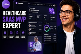 build bubble io healthcare portal, patient dashboard and medical saas mvp