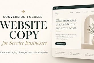 write conversion focused website copy for service businesses