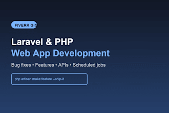 build or fix features in your laravel PHP web application