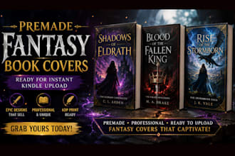 design premade fantasy book covers ready for instant kindle upload