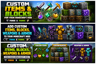 create custom minecraft forge or fabric mods