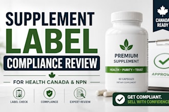 review your supplement label for health canada npn and compliance requirements