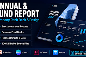 create business fund report company annual fund report pitch deck presentation