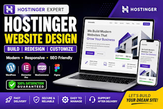 hostinger website design, build a professional hostinger website with wordpress