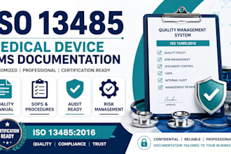 prepare iso 13485 quality management system documentation for medical devices
