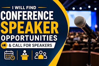 find conference speaker opportunities and call for speakers