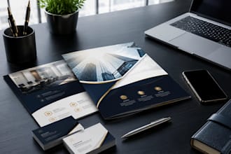 design corporate business flyer, company profile, marketing flyer