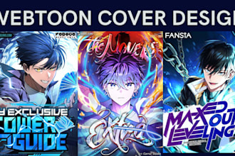 create webtoon cover, anime and manga comic illustration and cover art