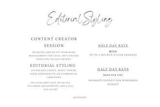 editorial styling and direction