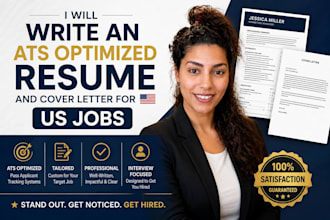 write an ats optimized resume and cover letter for US jobs
