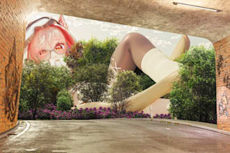 create a custom 3d blender scene render and composite