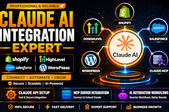 integrate claude ai to shopify, gohighlevel, salesforce, wordpress, claude mcp