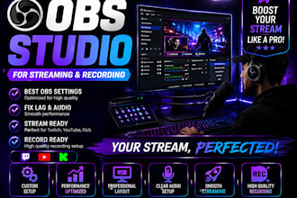 setup obs studio for streaming and recording