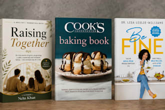 design cookbook cover, recipe, food and baking book cover and paperback for KDP