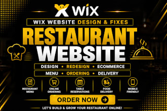 wix restaurant website design wix business website redesign wix ecommerce design